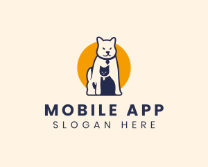 Cat Dog Pet Veterinary Logo