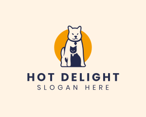 Cat Dog Pet Veterinary logo design