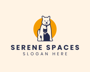 Cat Dog Pet Veterinary logo design