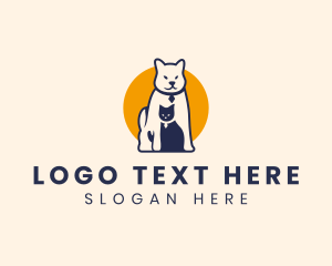 Cat Dog Pet Veterinary Logo