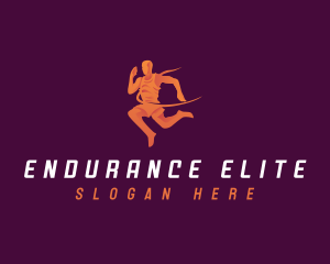 Running Sports Athlete logo design