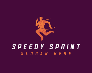 Running Sports Athlete logo design