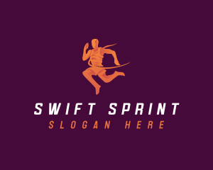 Running Sports Athlete logo design