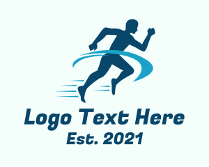 Athletics - Gym Fitness Run logo design