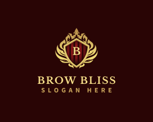 Decorative Crown Shield logo design