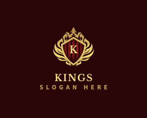 Decorative Crown Shield logo design