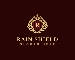 Decorative Crown Shield logo design