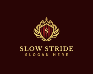 Decorative Crown Shield logo design