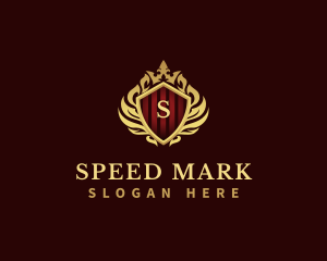 Decorative Crown Shield logo design