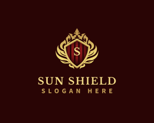 Decorative Crown Shield logo design