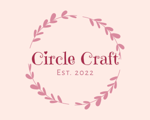 Traditional Handmade Wreath logo design