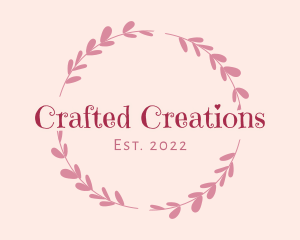 Handmade - Traditional Handmade Wreath logo design