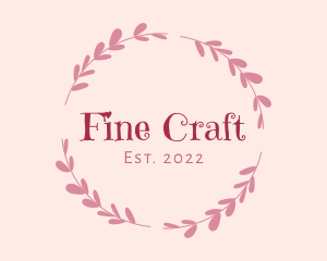 Traditional Handmade Wreath logo design