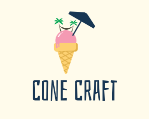 Ice Cream Beach  logo design