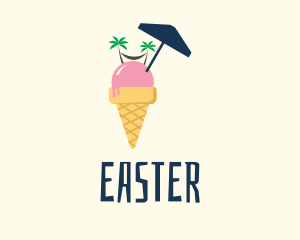 Ice Cream - Ice Cream Beach logo design