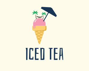 Ice Cream Beach  logo design