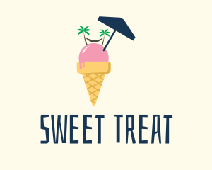 Sherbet - Ice Cream Beach logo design