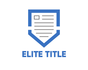 Title - Blue Shield Document logo design