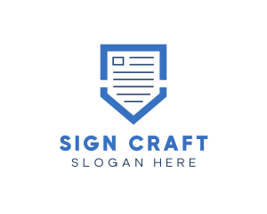 Document File Shield logo design