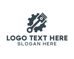 Engineer - Piston Gear Mechanic logo design