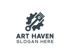 Piston Gear Mechanic logo design