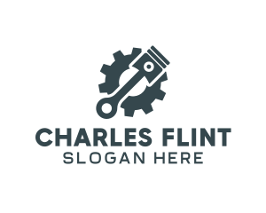 Piston Gear Mechanic logo design