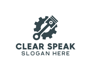 Piston Gear Mechanic logo design