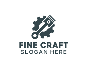 Piston Gear Mechanic logo design