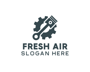 Piston Gear Mechanic logo design