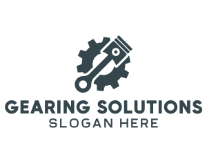 Piston Gear Mechanic logo design