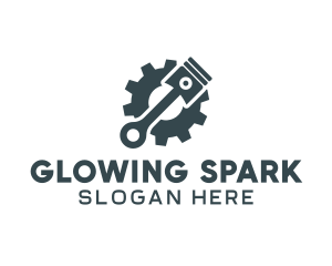 Piston Gear Mechanic logo design