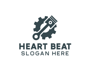 Piston Gear Mechanic logo design