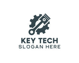 Piston Gear Mechanic logo design