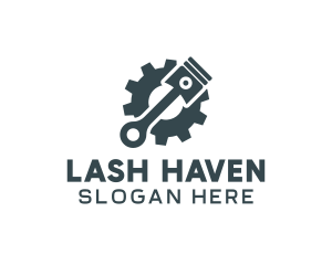 Piston Gear Mechanic logo design