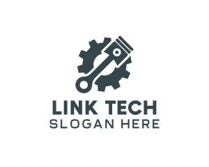 Piston Gear Mechanic logo design