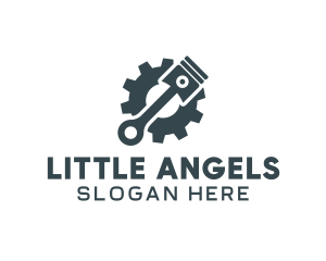 Piston Gear Mechanic logo design