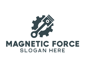 Piston Gear Mechanic logo design