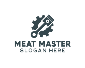 Piston Gear Mechanic logo design