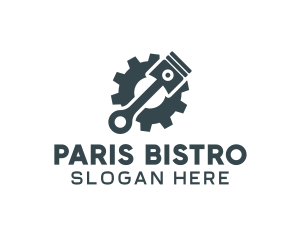 Piston Gear Mechanic logo design