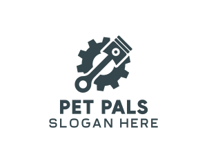 Piston Gear Mechanic logo design