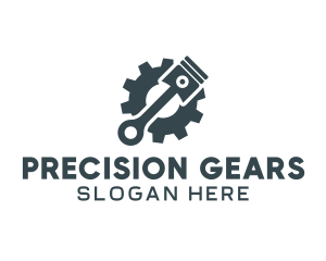 Mechanical - Piston Gear Mechanic logo design