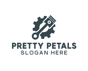 Piston Gear Mechanic logo design