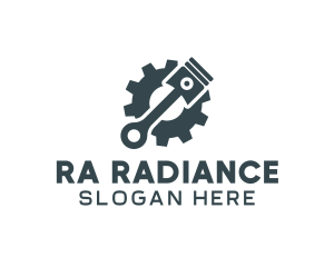 Piston Gear Mechanic logo design