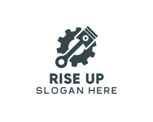 Piston Gear Mechanic logo design