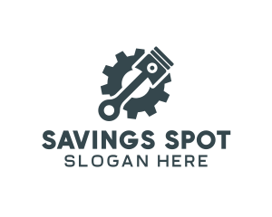 Piston Gear Mechanic logo design