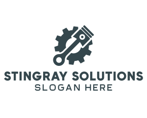 Piston Gear Mechanic logo design