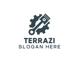 Piston Gear Mechanic logo design