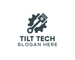 Piston Gear Mechanic logo design