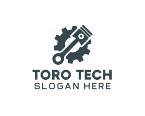 Piston Gear Mechanic logo design