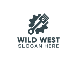 Piston Gear Mechanic logo design